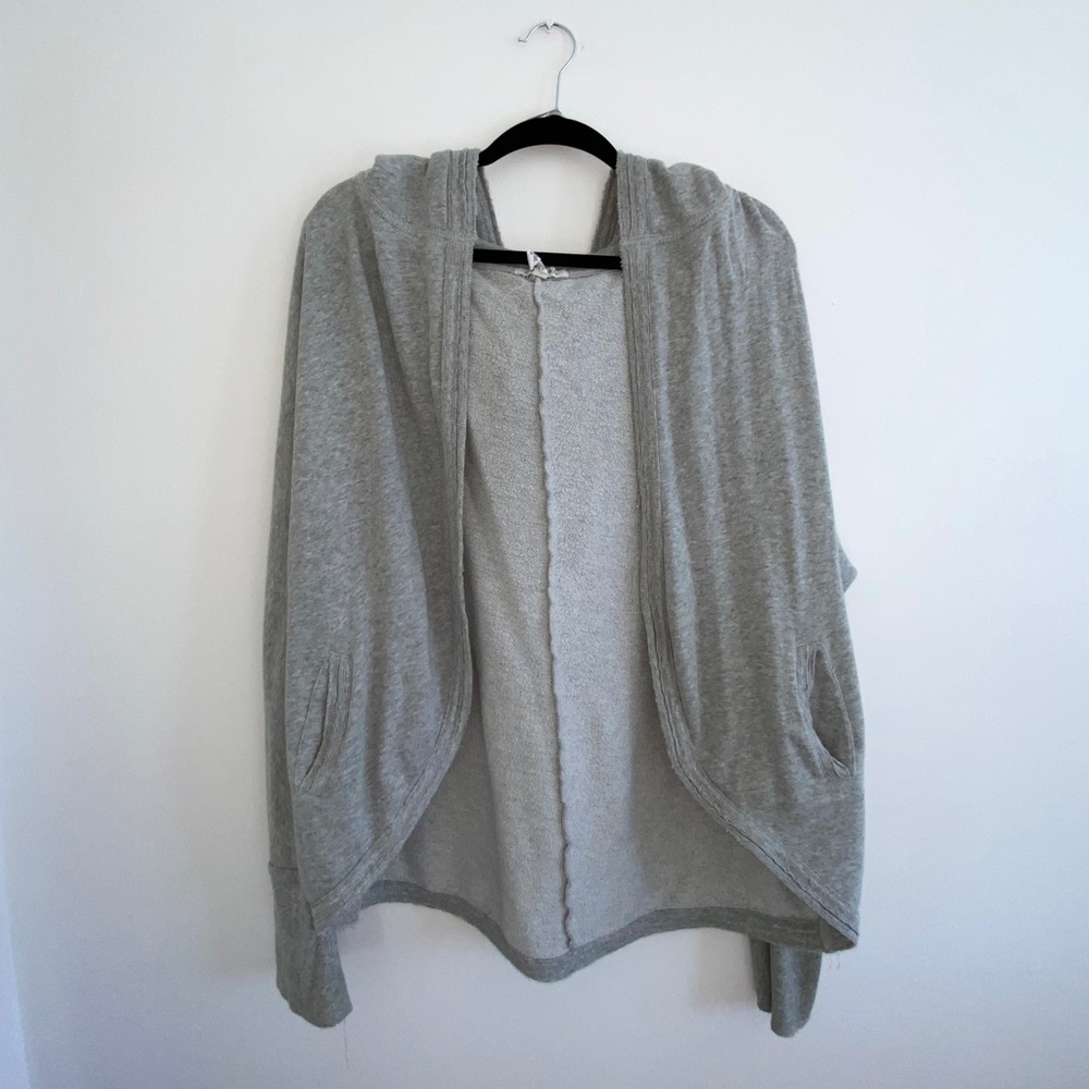 Grey Cardigan with Hoodie